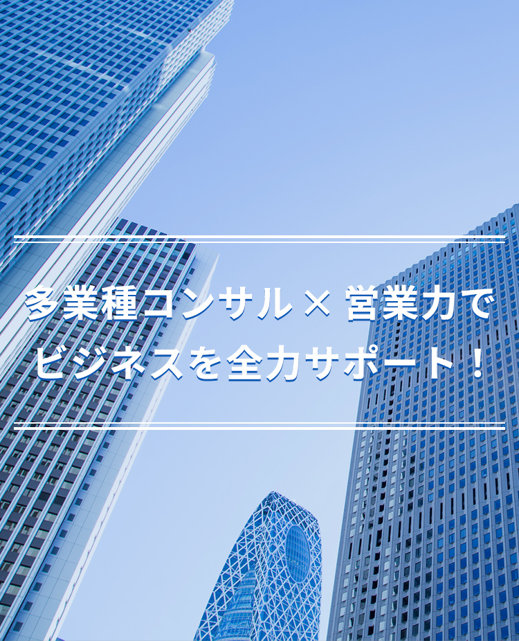 他業種コンサル×営業力でビジネスを全力サポート！